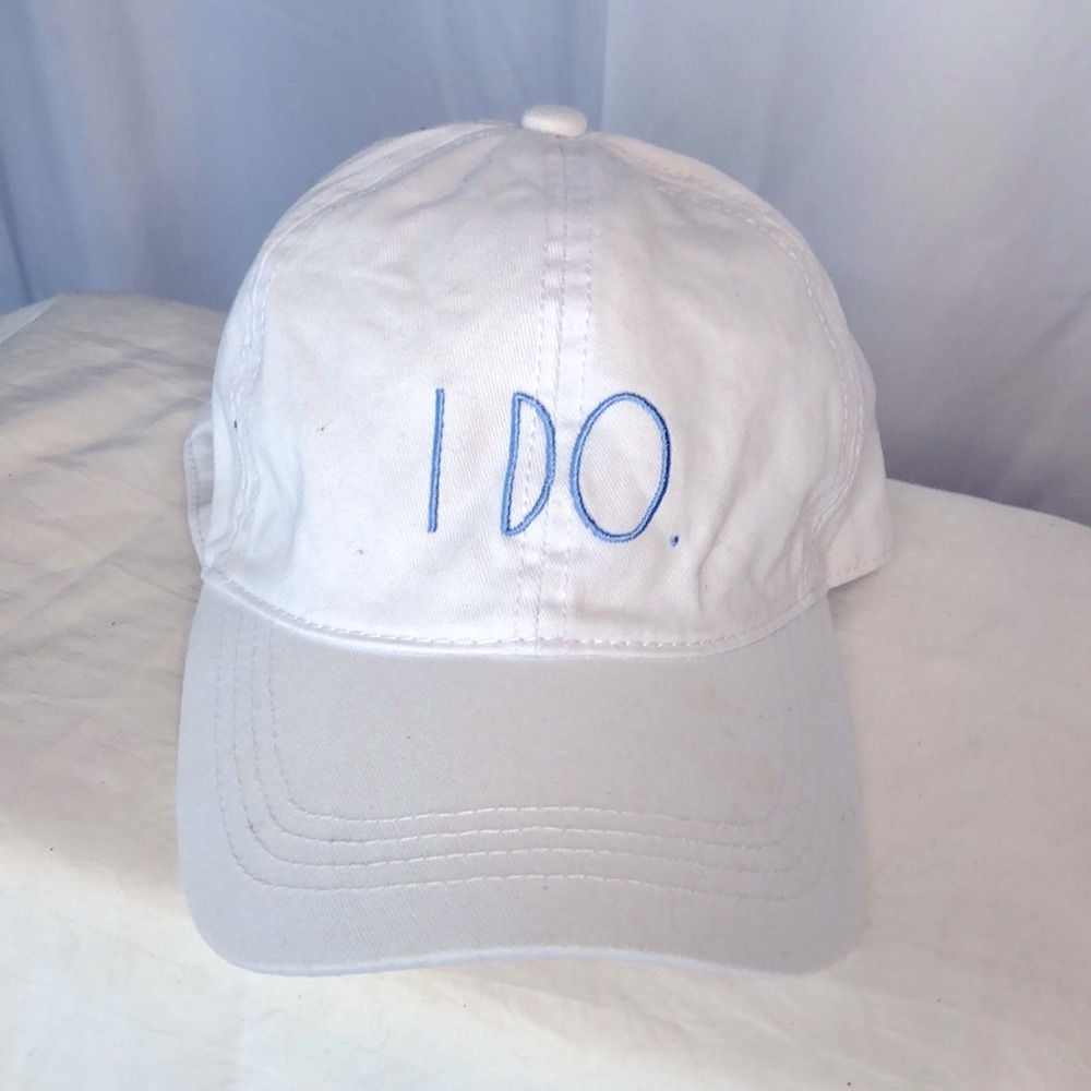 RAE DUNN white I DO Bridal cap/hat. One size.